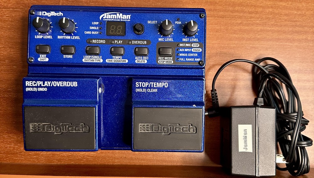Digitech JamMan Loop / Phrase Sampler Effects Pedal With Power Supply
