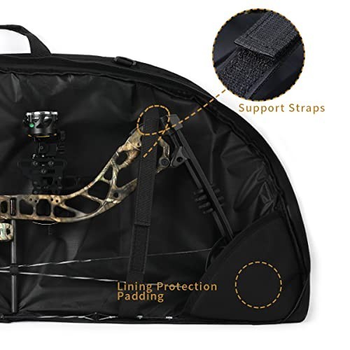 Lightweight Soft Compound Bow Case with Arrow Pocket & Backpack Straps - Durable