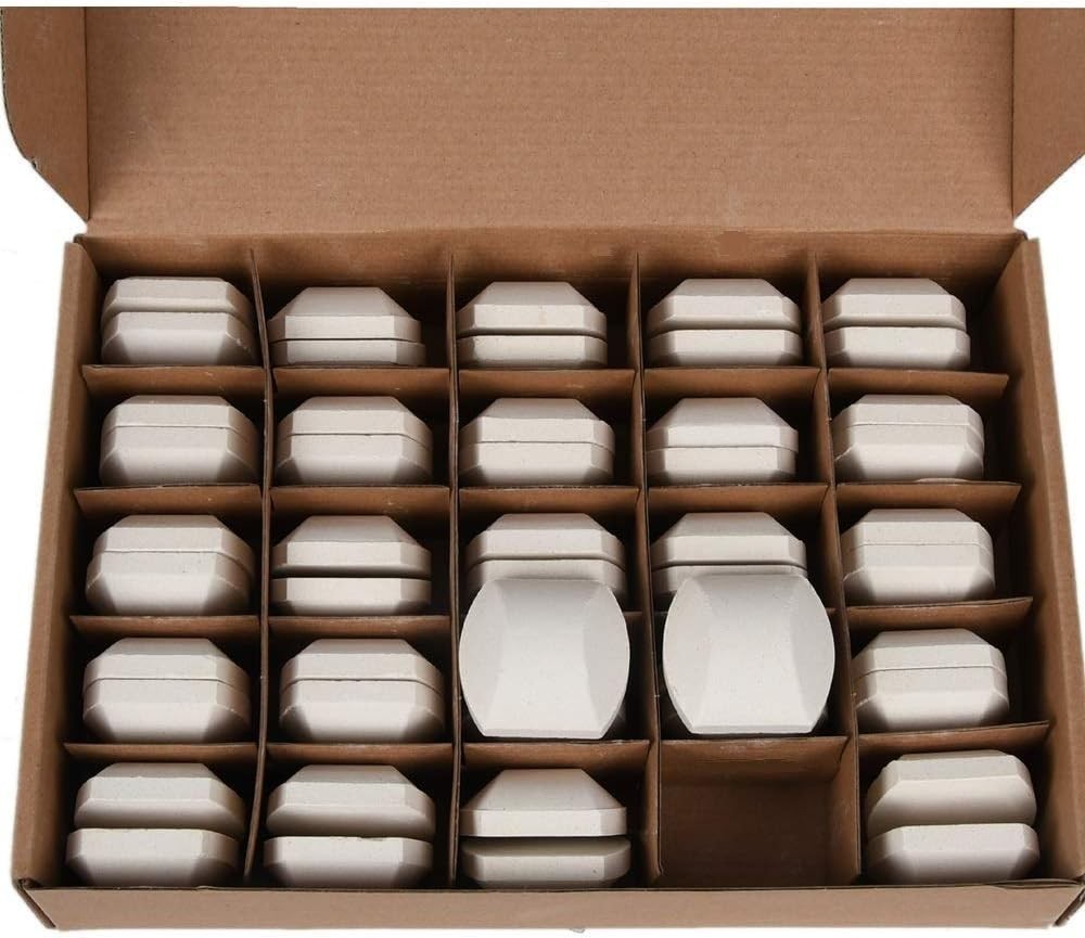 High-Quality Ceramic Briquettes for Grills, 50-Pack