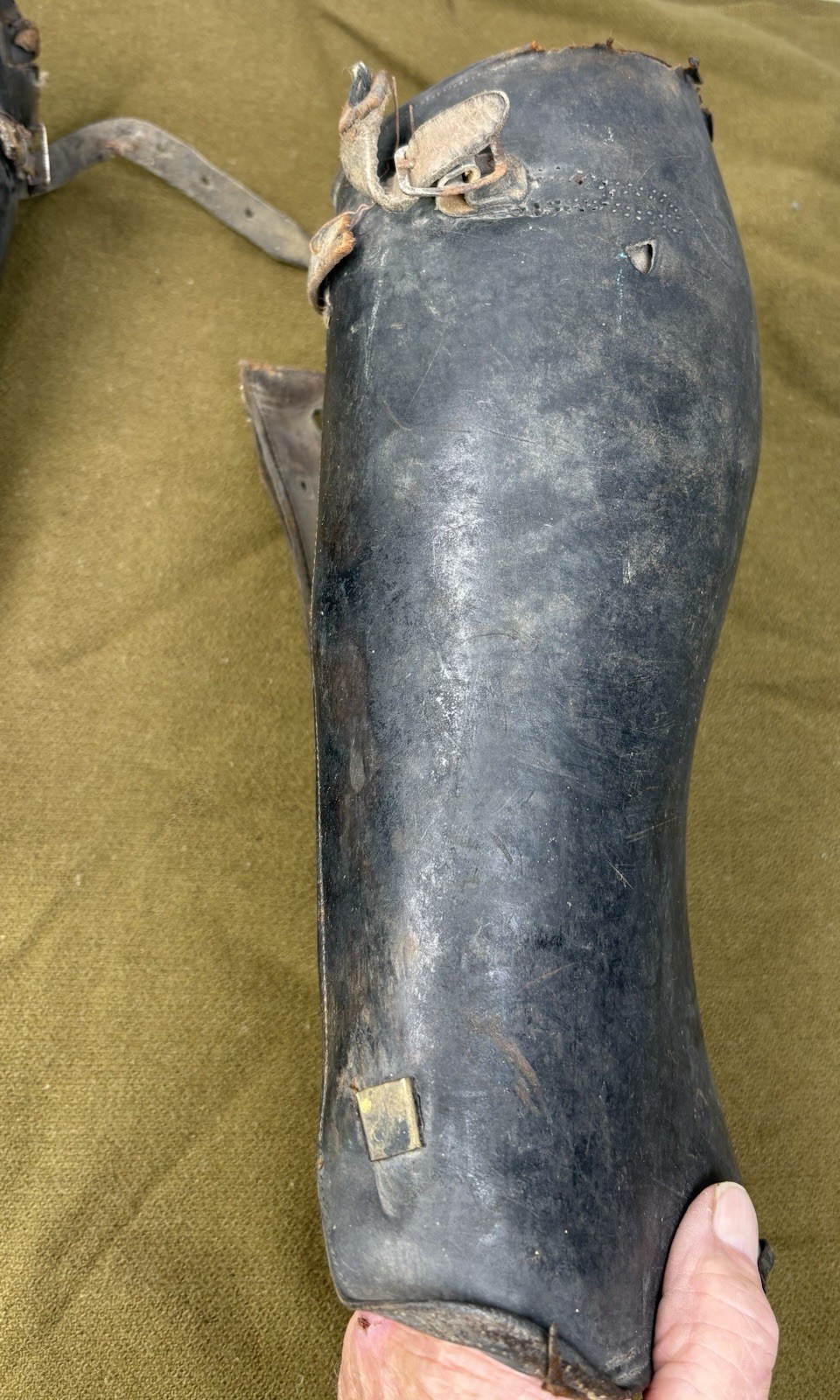 WWI Era Leather Riding Leggings Gaiters – Nettleton Syracuse NY Officer