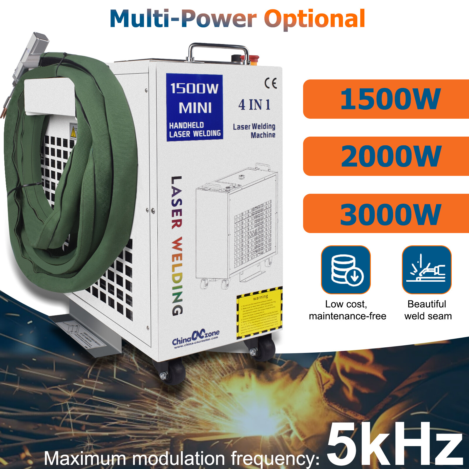 BWT 1500W 4 IN 1 Fiber Laser Welder Laser Cleaning Cutting Machine CE US Stock