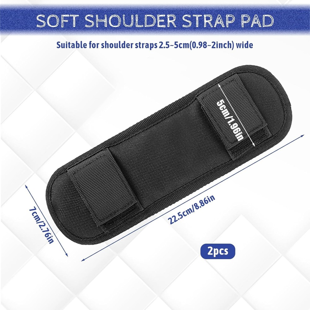 2 Pcs Soft Shoulder Strap Pad, Thick & Breathable Backpack Strap Pads, Removable