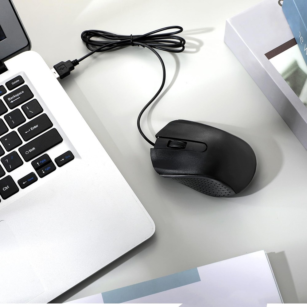 30 Pcs USB Wired Mouse Computer 3 Button Mice Bulk Corded USB Mouse for PC De...