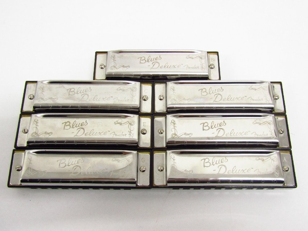 Fender Blues Deluxe Harmonica 7 Pack with Case G5014