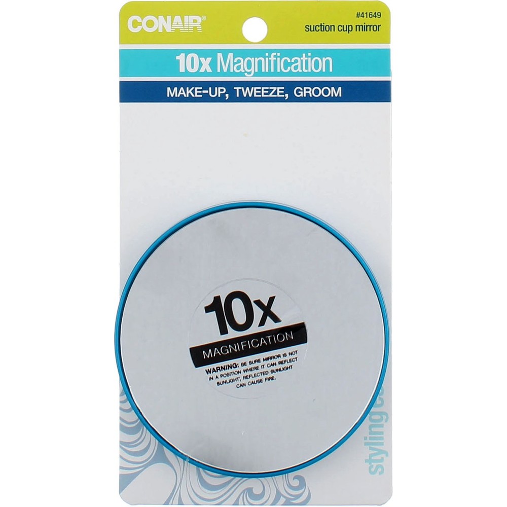 2 Pack Conair Suction Cup Mirror, 10x Magnification