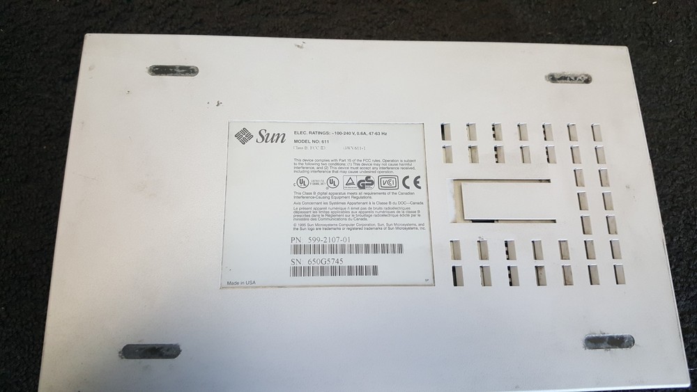 SUN External Tape Drive GWV611-1 Class B