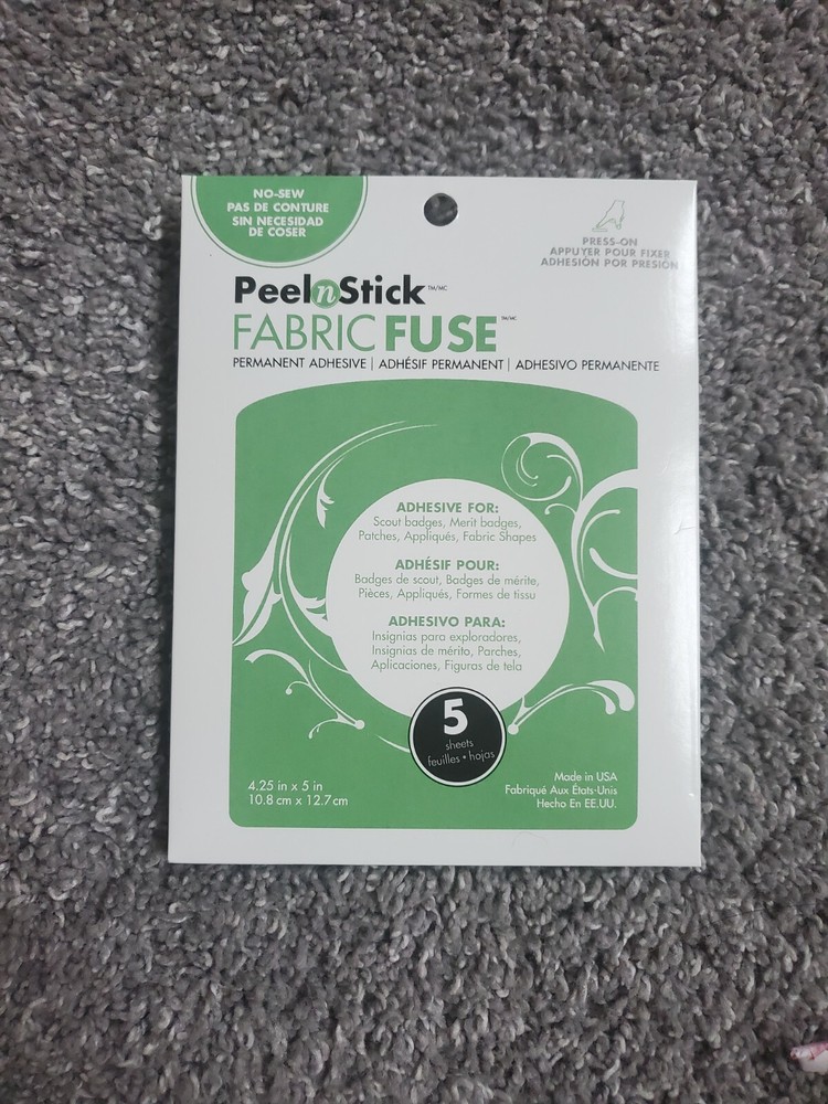 PeelnStick FabricFuse Permanent Adhesive, 5 Sheets