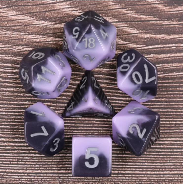 Nightfall Dice Set | Poly RPG DnD Dungeons Dragons AD&D Pathfinder d20