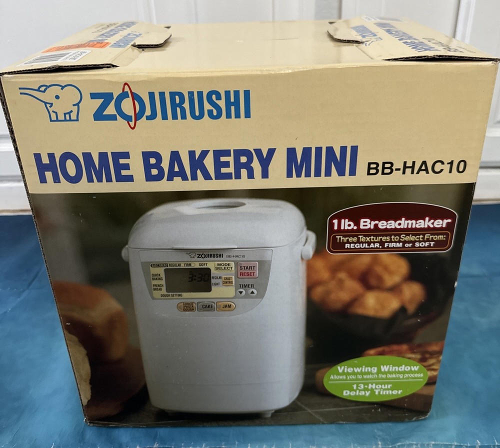 Zojirushi BBHAC10 Programmable Mini Breadmaker - White - New Old Stock BB-HAC10