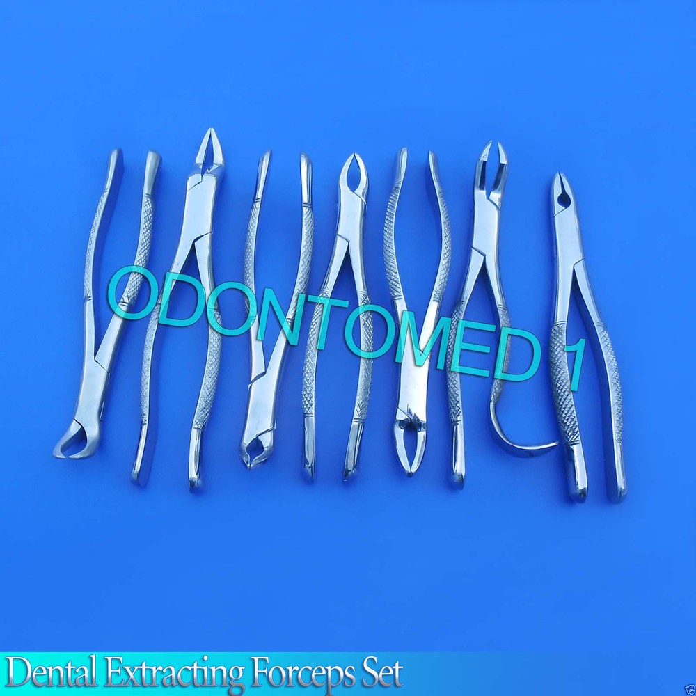 Set Of 7 American Pattern Dental Tooth Surgery Extracting Extraction Forcep Set