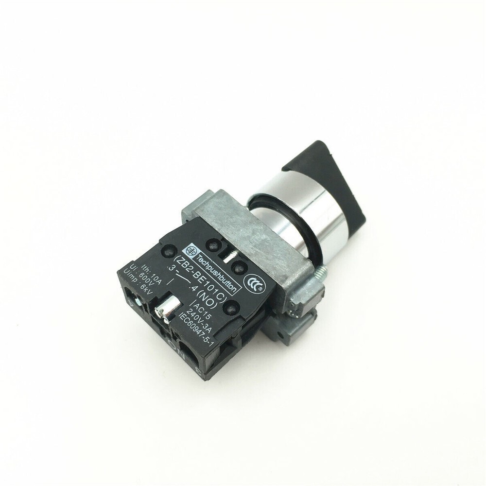 5pcs XB2 BD21 Selector Switch 2 Position 1 NO Latching Rotary Switch Maintained