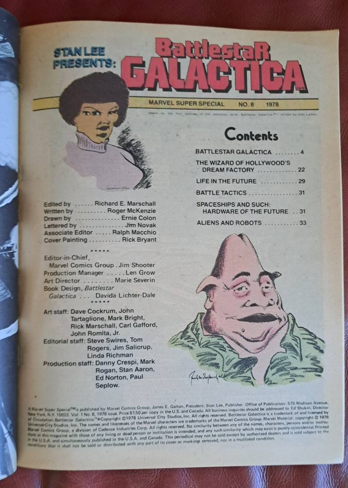 Marvel Super Special No.8 Battlestar Galactica Comic - 1978 Oversized