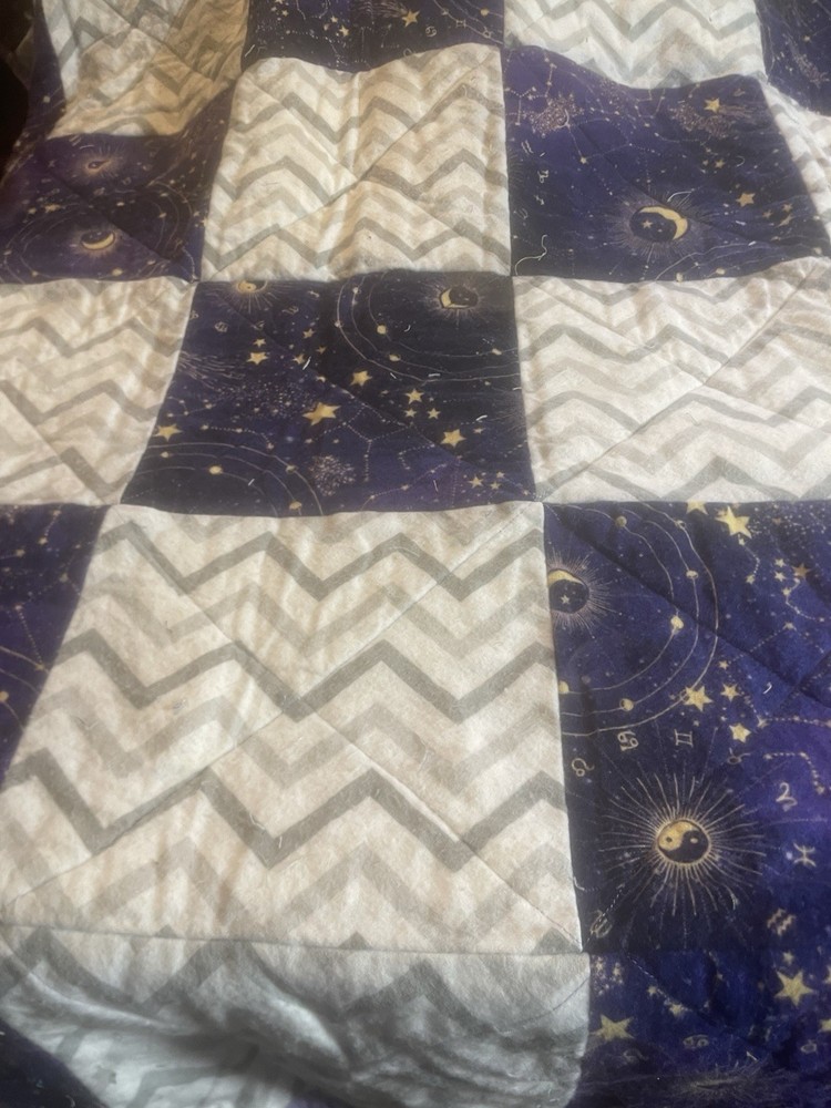 Mardis Gras Rag Quilt #1