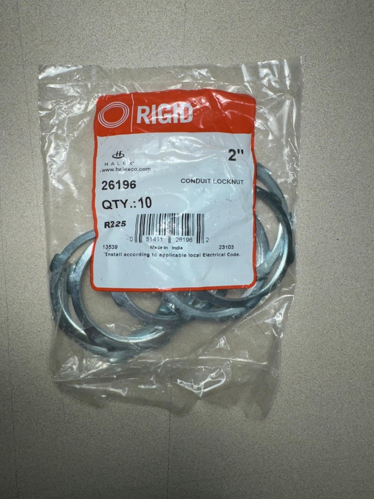 2" Locknuts Electrical Conduit Rigid Halex 26196