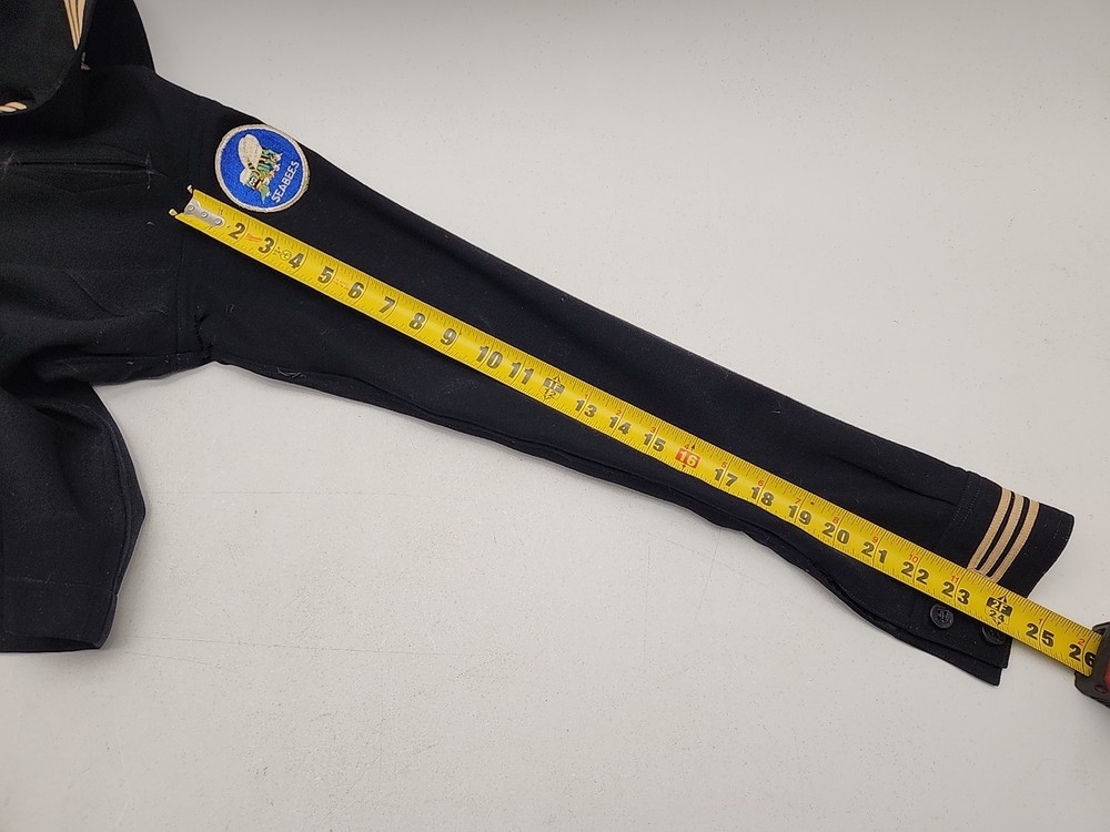 WWII US Navy Cracker Jack Wool Uniform (SEABEES) Small