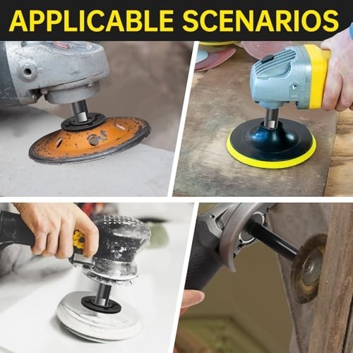 Angle Grinder Attachment Kit - 3 Extension Rods, Flange Nut Sets & Spanner Wrenc