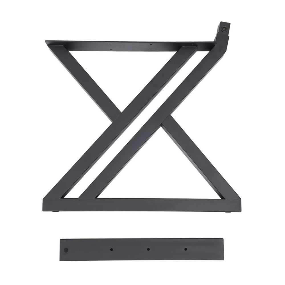 Bench Legs, 2PCS Bench Legs, Z-Shaped Bench Legs with Backrest Bracket