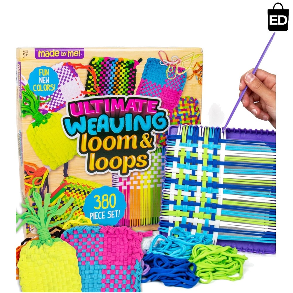 Weaving Loom Kit: 378 Rainbow Loops, Tool & Instructions - Great Gift Idea!