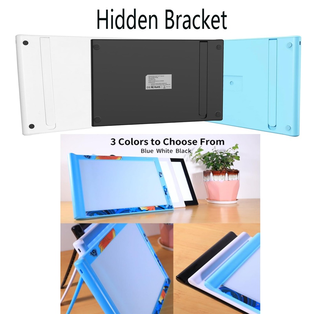 Light Box for Tracing A4,Drawing Pad Dimmable Brightness Indoor or Black