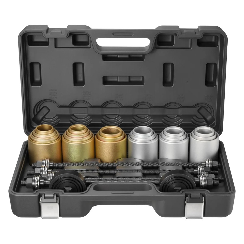 26-Pc Pull & Press Sleeve Kit, Steel Bushing Removal & Install Tools w/Case