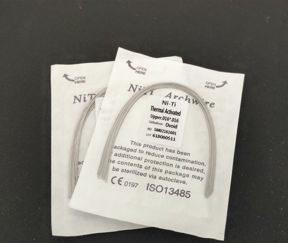 10 Packs Dental Arch Wires Thermal Activated NITI Rectangular Oval Form