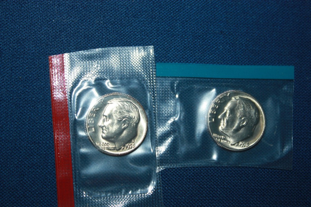 1976-PD Roosevelt Dime from Mint Cello Gem BU