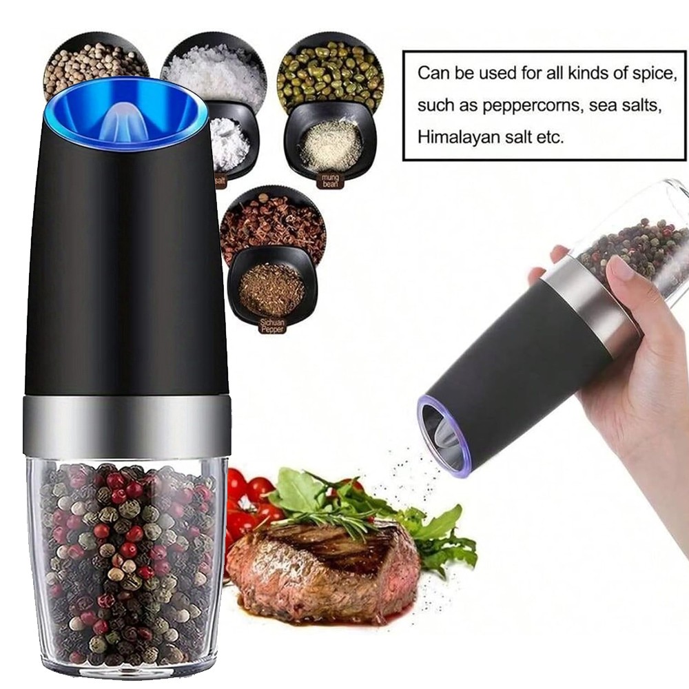 Gravity Electric Salt /Pepper Grinder Automatic Pepper Grinder LED Light