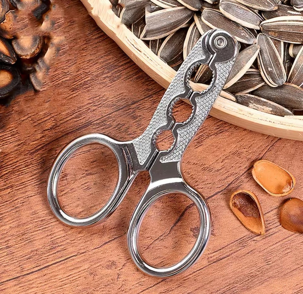 Nut Crackers Nuts Pistachio Sheller Opener Kitchen Stainless Steel Nutcracker