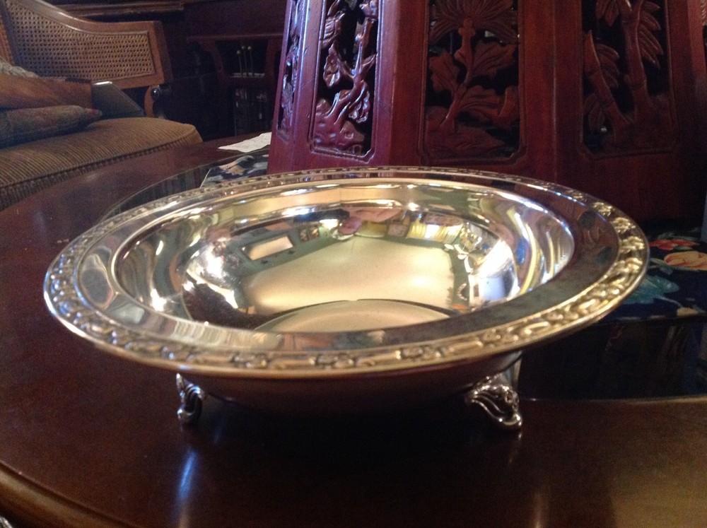 Footed Siver Plated Serving Dish