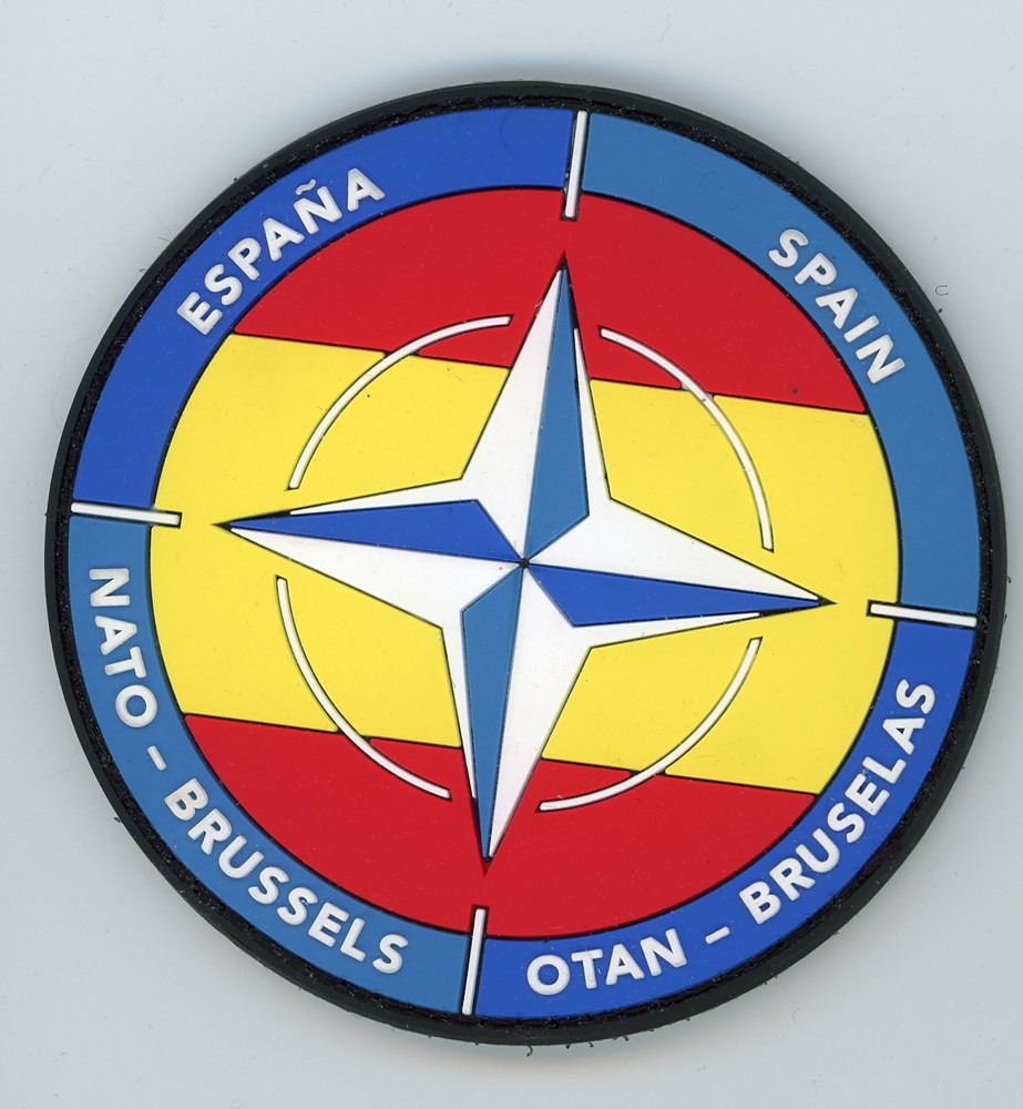 PATCH SPAIN AIR FORCE NATO BRUSSELS DOUBLE VEL BACK