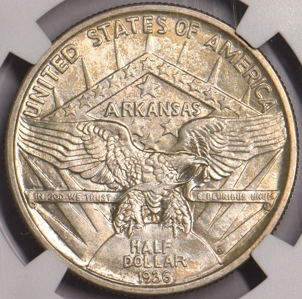 1936-S Arkansas Commemorative Half Dollar NGC MS-64