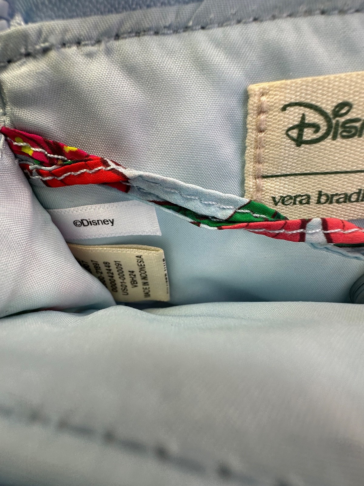 Vera Bradley Disney Mickey Meadow Card Pouch Zip Key Ring NWT Hidden Mickey