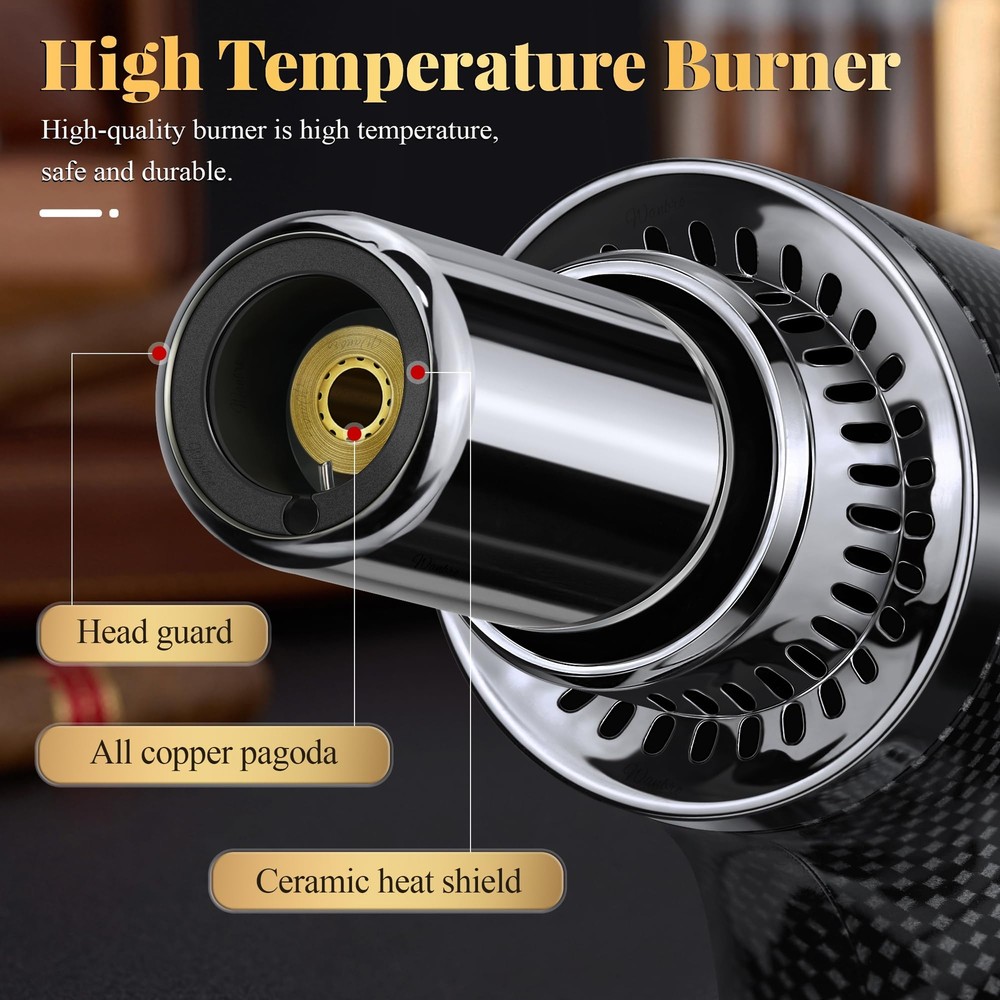 Kitchen Torch Lighter,Windproof Adjustable Butane Lighter Refillable for Cooking