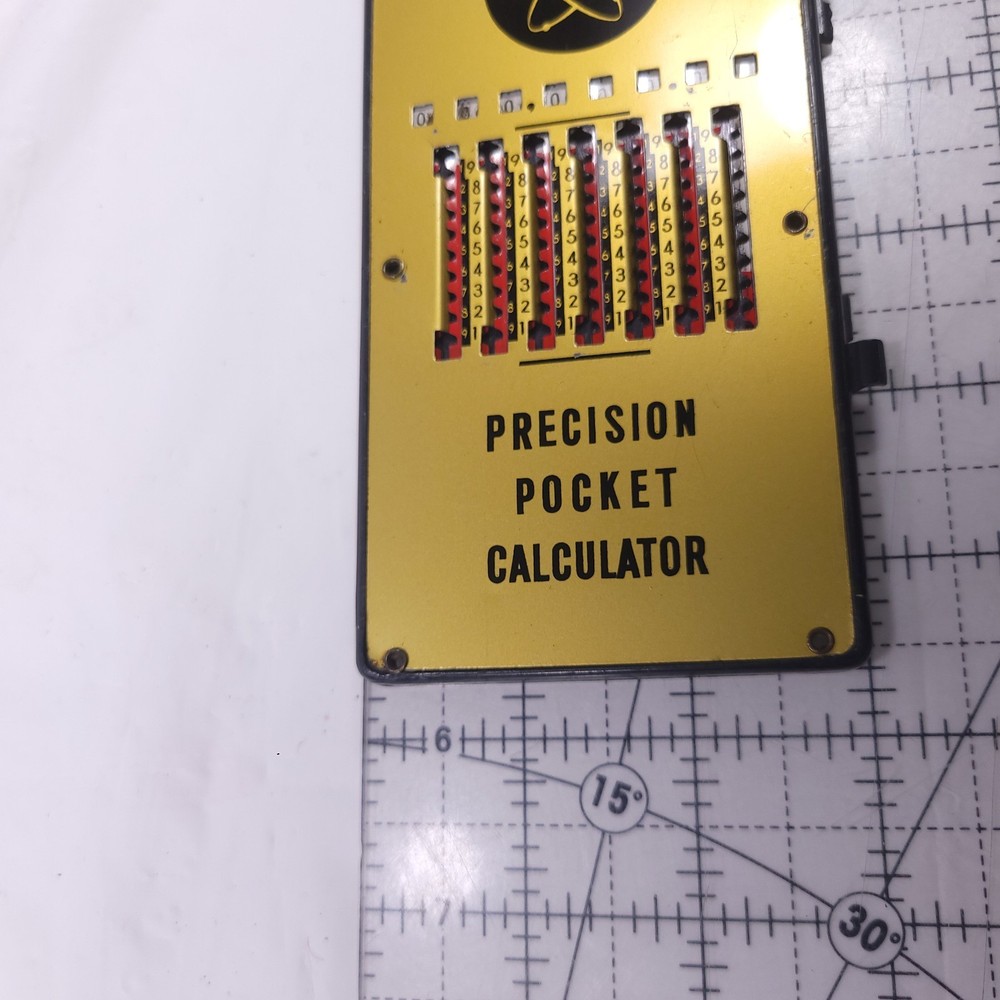 Vintage Fedtro Precision Pocket Calculator Mechanical Adding Machine No Stylus