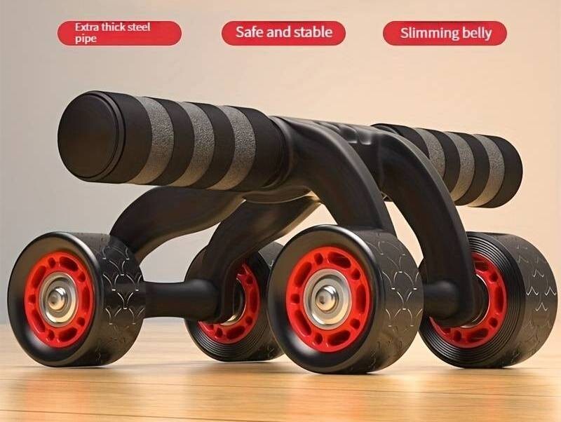 Fodoto 4-Wheel Ab Roller Abdominal Exercise Roller (Auto Rebound)