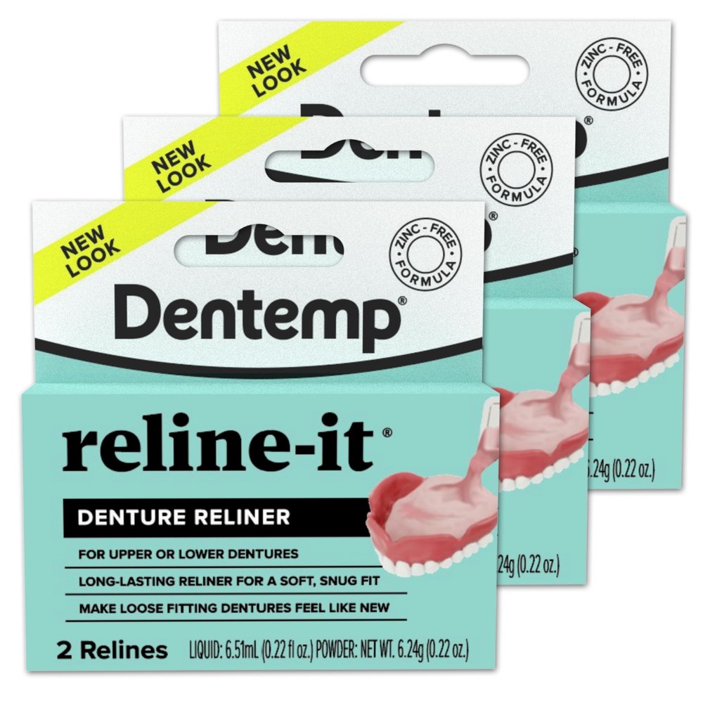 Dentemp Denture Reline Kit - Advanced Formula Reline It Denture Reliner (Pack...