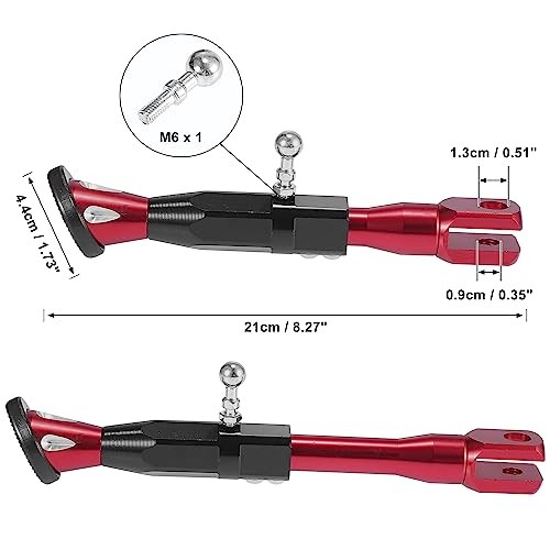 Universal Adjustable Kickstand Side Support Stand Set for Motorcycle CNC Red