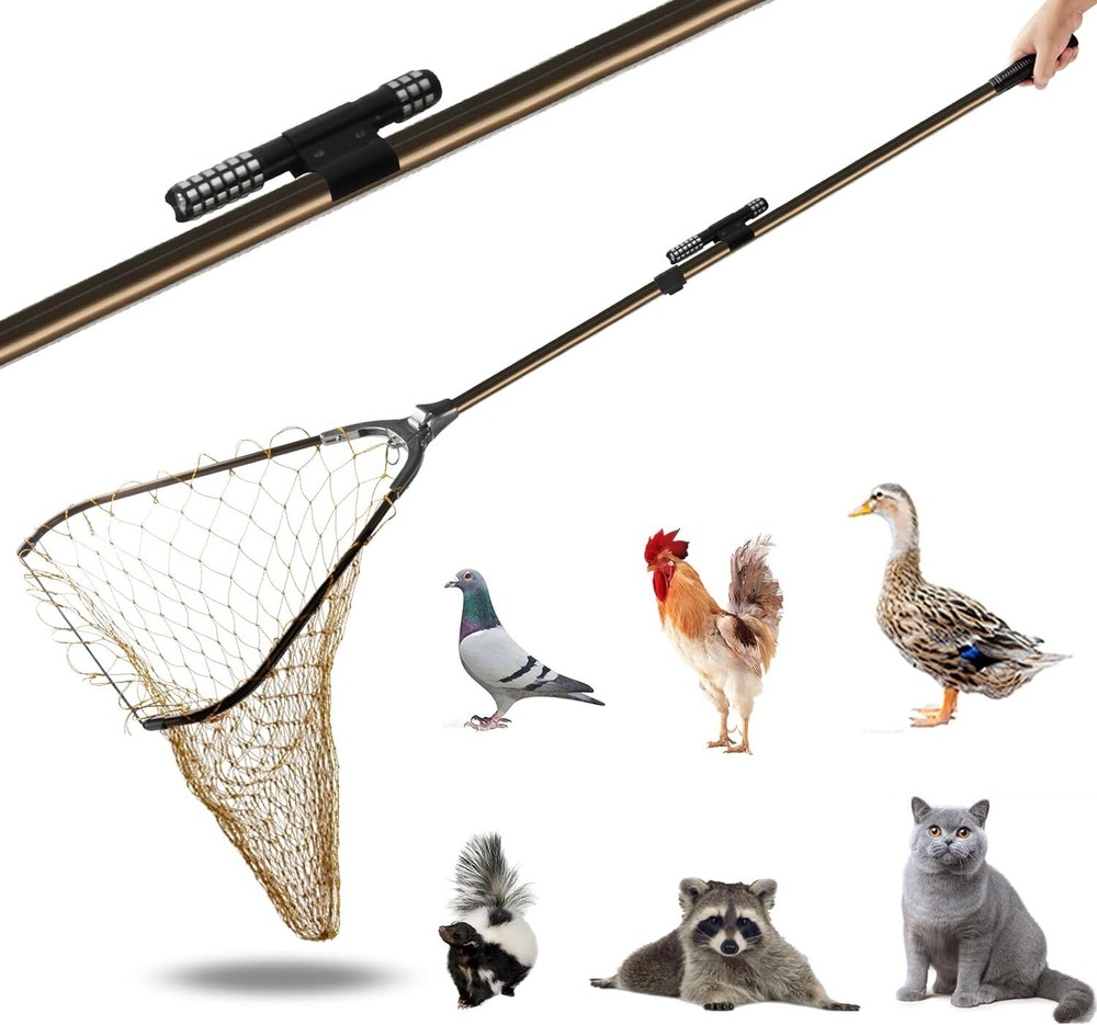 Animal Catch Pole Control Tool Net Poultry Catching Pole Kit Cat Catcher Chic