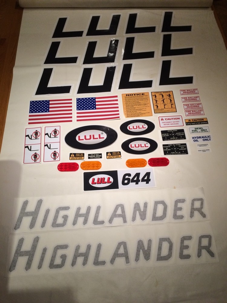 JLG Lull 644 Or 844 TT Highlander Decal Kit