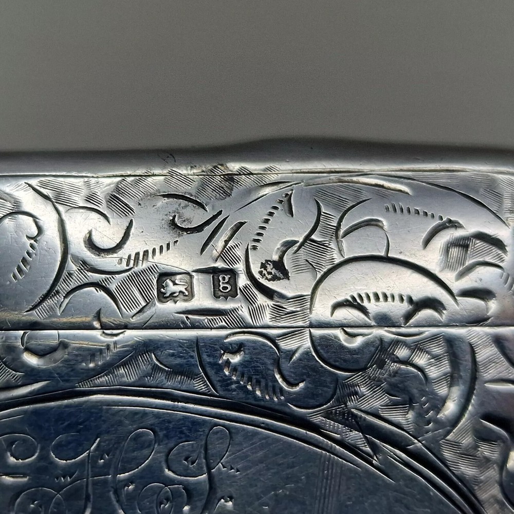 Rare Solid Silver Vesta Case With Two Compartments by Thomas & Marshall 1906