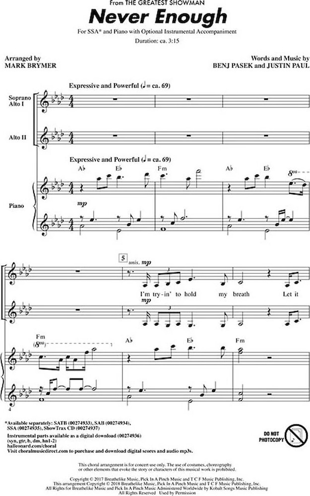 Never Enough - from The Greatest Showman