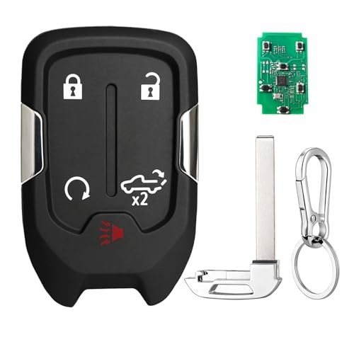 Keyless Entry Remote Control Key Fob Replacement 5 Button for Chevy Silverado