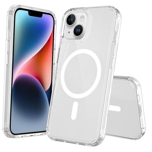 Phone Case Compatible with iPhone 13 & iPhone 14 iPhone 13/14 Clear Magnetic