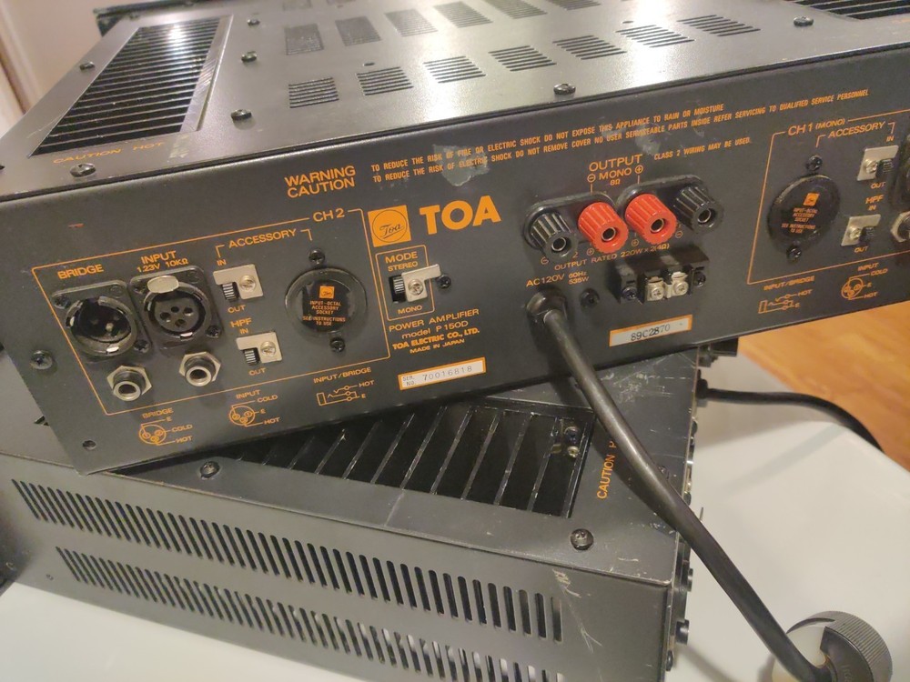 TOA P150D Power Amplifier Tested Working