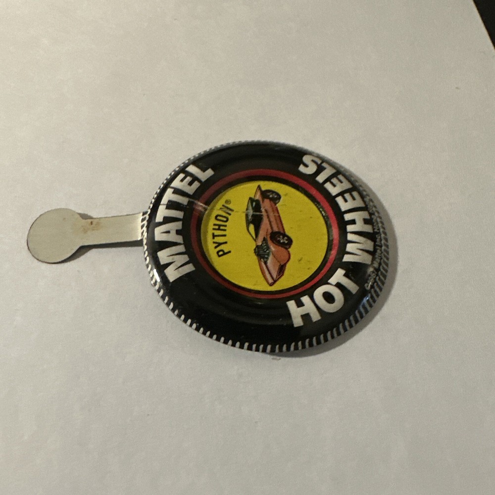 Vintage Mattel Lapel Tab Custom Python Car Hot Wheels 1967 Red Lines