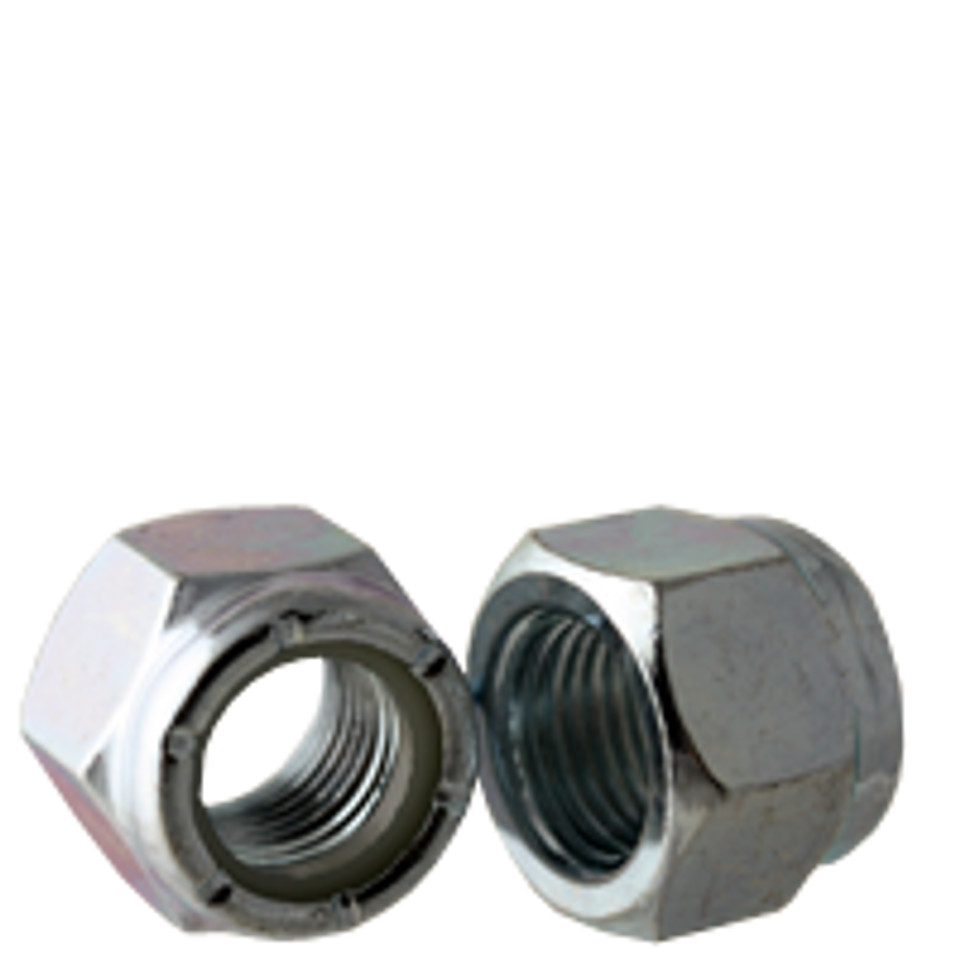 7/8"-14 NTE (Thin) Nylon Insert Locknuts Fine Low Carbon Zinc Cr+3 (5 pack)