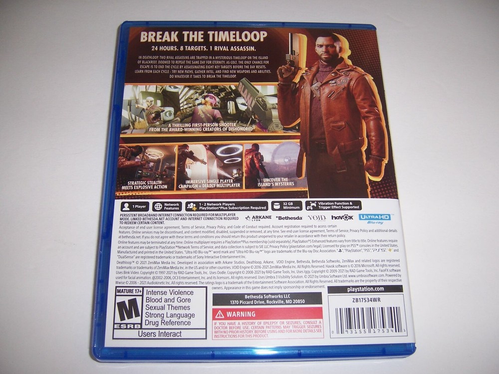 Replacement Box Case DEATHLOOP Sony PlayStation 5 PS5 ORIGINAL