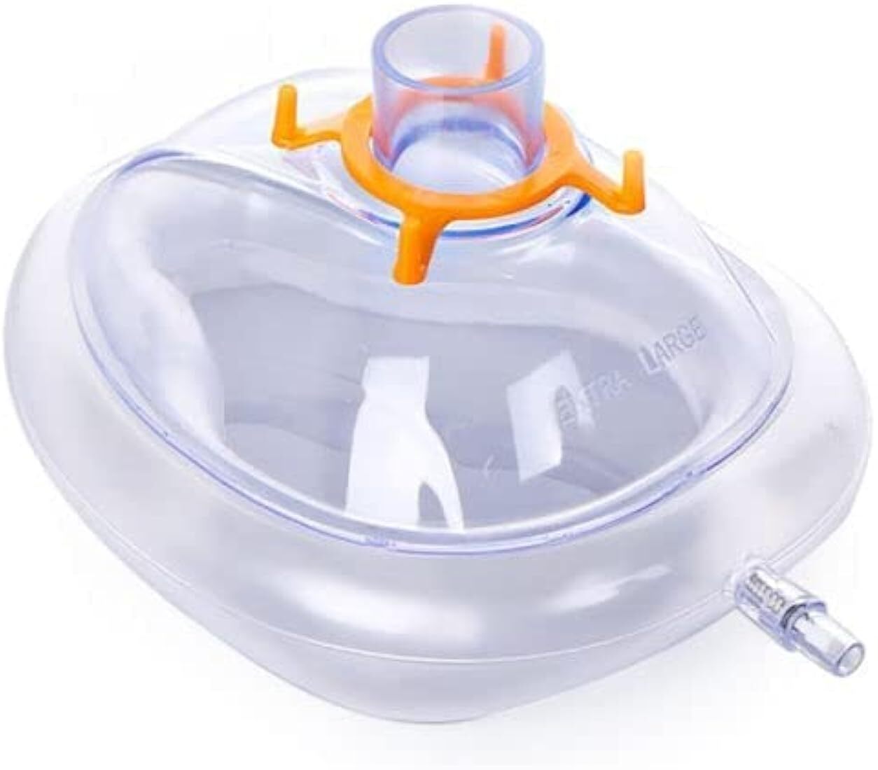 PVC Latex Free Anesthesia Mask Adult XL (Size 6) w/Check Valve Transparent