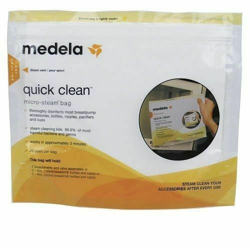 Medela Quick Clean Micro-Steam Bags 5 Count New