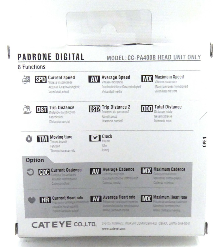 Cateye Padrone Digital Head Unit